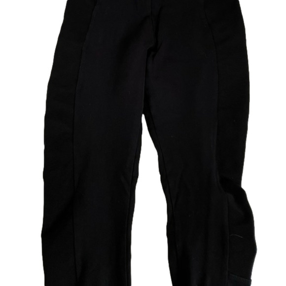 Ci Sono Black Leggings Ribbed Side with Gold Zipper Ankle New Work Out Medium M - Picture 1 of 2